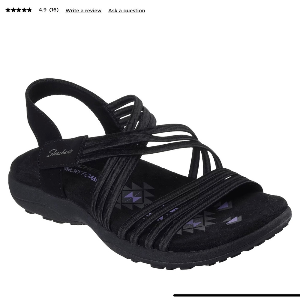 Skechers Women's Black Sunnyside Sandals size 7 Black